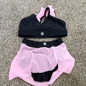Black and Pink Kids Dance Costume